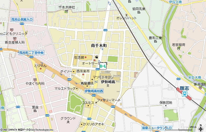 眼鏡市場伊勢崎茂呂(00628)付近の地図